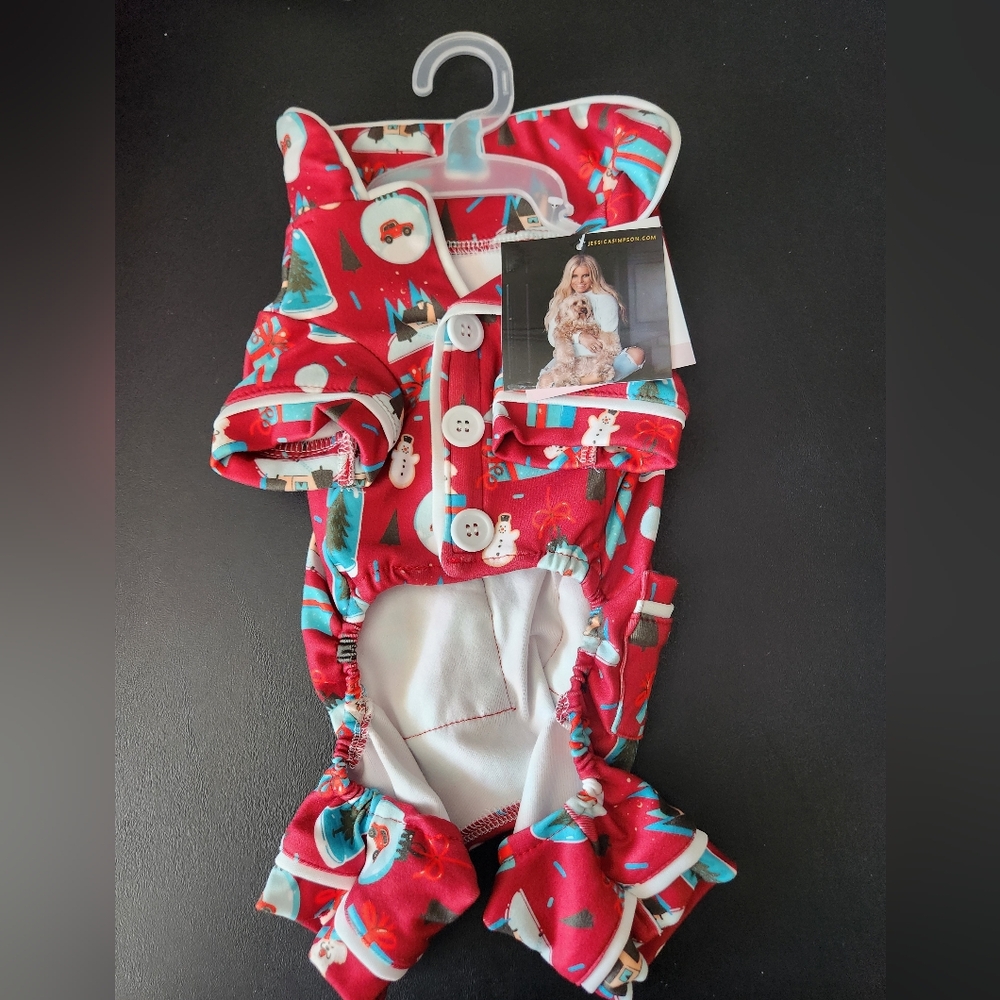 Dog Jessica Simpson Holiday  PJ'S Size S